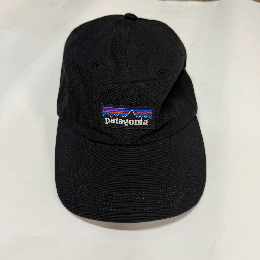 Patagonia Traditional Logo Cap Mens Black Patch Adjustable Outdoors Hiking Camp
